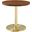Viva Acacia Wood Round Side Table In Light Oak In Gold