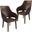 Vivara Modern Dining Chair Set of 2 In Dark Brown