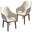 Vivara Modern Dining Chair Set of 2 In Light Taupe