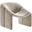 Vivi Chenille Upholstered Accent Chair In Khaki