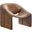 Vivi Vegan Leather Accent Chair In Brown