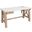 Vivian Writing Desk with Power Plug In Light Gray/Wheat
