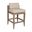 Vivid Outdoor Patio Counter Stool In Light Eucalyptus and Taupe