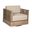 Vivid Swivel Outdoor Patio Chair In Light Eucalyptus and Taupe