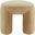 Vivie Faux Shearling Ottoman In Tan