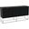 Vizzione Dark Gray Oak And High Polished Stainless Steel Buffet