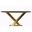 Voren 62 Inch Dining Table with Glass Top In Gold and Black