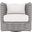 Wailea Nordic Gray Outdoor Swivel Chair In White and Cream