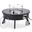 Walbrooke Outdoor Patio Round Fire Pit Side Table In Black