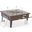 Walbrooke Outdoor Patio Square Fire Pit Side Table In Brown