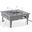 Walbrooke Outdoor Patio Square Fire Pit Side Table In Grey
