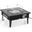 Walbrooke Outdoor Patio Square Slats Design Fire Pit Side Table In Black