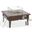 Walbrooke Outdoor Patio Square Slats Design Fire Pit Side Table In Brown
