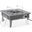 Walbrooke Outdoor Patio Square Slats Design Fire Pit Side Table In Grey