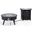 Walbrooke Patio Round Fire Pit and Tank Holder In Black