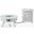 Walbrooke Patio Round Fire Pit and Tank Holder Slat Design In White
