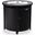 Walbrooke Patio Round Tank Holder Slat Design In Black
