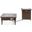 Walbrooke Patio Square Fire Pit and Tank Holder Slat Design In Brown