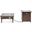 Walbrooke Patio Square Fire Pit and Tank Holder In Brown