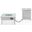 Walbrooke Patio Square Fire Pit and Tank Holder Slat Design In White