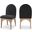 Waldorf Boucle Fabric Dining Side Chair In Black/Natural