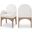 Waldorf Boucle Fabric Dining Chair In Cream/Natural