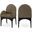 Waldorf Boucle Fabric Dining Arm Chair In Olive/Black