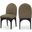 Waldorf Boucle Fabric Dining Side Chair In Olive/Black