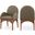 Waldorf Boucle Fabric Dining Arm Chair In Olive/walnut