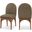 Waldorf Boucle Fabric Dining Side Chair In Olive/walnut