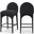 Waldorf Boucle Fabric Stool In Black