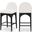 Waldorf Boucle Fabric Stool In White/Black