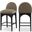 Waldorf Boucle Fabric Stool In Olive/Black