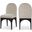 Waldorf Chenille Fabric Dining Side Chair In Beige/Black
