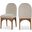 Waldorf Chenille Fabric Dining Side Chair In Beige/walnut