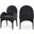 Waldorf Chenille Fabric Dining Arm Chair In Black