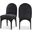 Waldorf Chenille Fabric Dining Side Chair In Black
