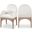 Waldorf Chenille Fabric Dining Arm Chair In Cream/Natural