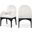 Waldorf Chenille Fabric Dining Arm Chair In Cream/Black