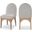 Waldorf Chenille Fabric Dining Side Chair In Grey/Natural