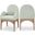 Waldorf Chenille Fabric Dining Arm Chair In Mint/Natural