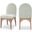 Waldorf Chenille Fabric Dining Side Chair In Mint/Natural