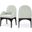 Waldorf Chenille Fabric Dining Arm Chair In Mint/Black