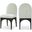 Waldorf Chenille Fabric Dining Side Chair In Mint/Black