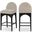 Waldorf Chenille Fabric Stool In Beige/Black