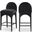 Waldorf Chenille Fabric Stool In Black