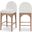 Waldorf Chenille Fabric Stool In Cream/Natural