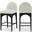 Waldorf Chenille Fabric Stool In Mint/Black