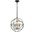 Wallace 4 Light Matte Black And Brass Pendant