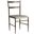 Ward Leather Dining Chair Set of 2 In White and Brushed Brass